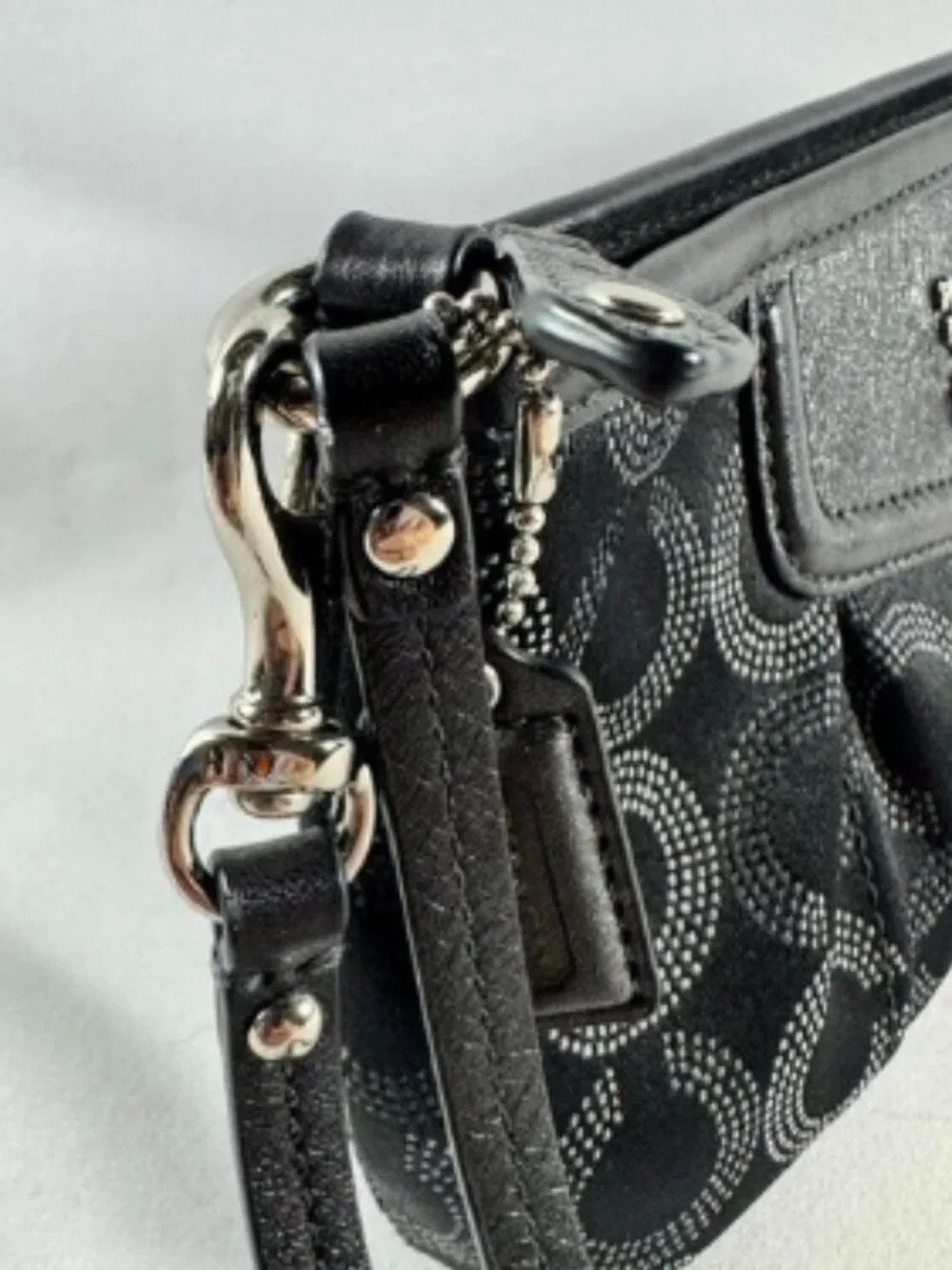 Y2K COACH Madison Signature Dotted Wristlet/Clutch & Signature C-Card Case